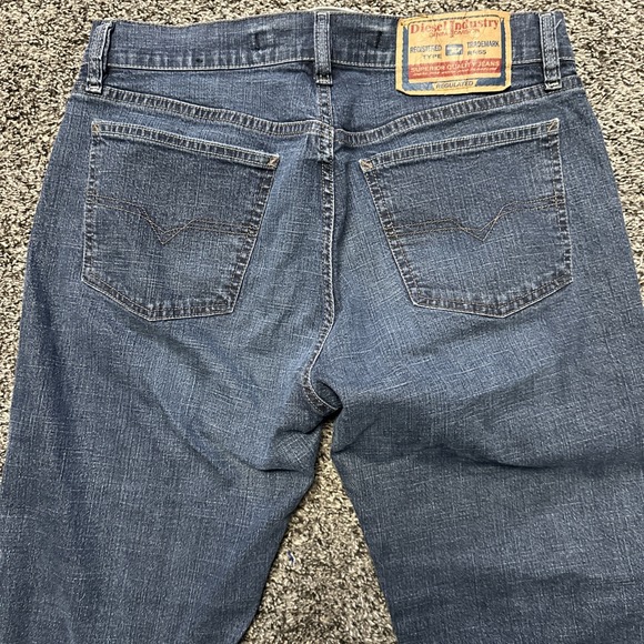DIESEL Jeans Mens Size 32x29 FANKER Regular Slim Bootcut Blue Med Wash Excellent - Picture 7 of 12